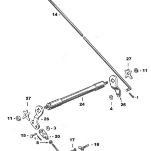 Mechanical brake kit verchroomd BT36-57 Harley-Davidson