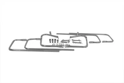 Twin Rail Chroom Saddlebag Guard Kit Harley-Davidson Touring 1997-2008