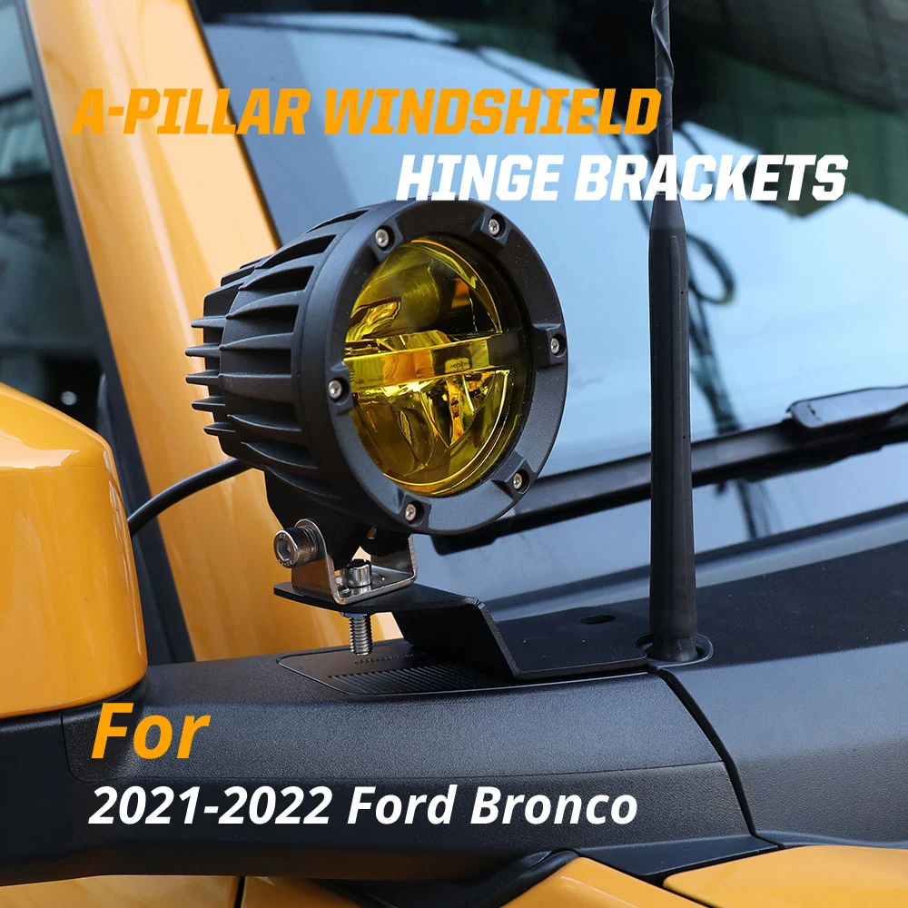 2021-2024 Ford Bronco Solo Lamp Hood Hinge Mounting Brackets(2pcs/Set)