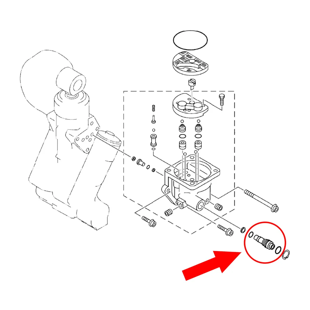 Manual Release Valve Yamaha Outboard Trim Tilt - 64E-43860-00, 64E-43860-01