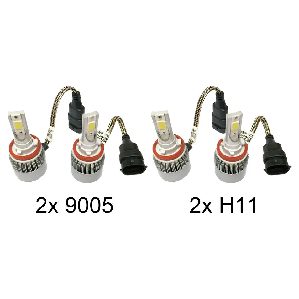 2007-2013 Toyota Tundra 72W 7600LM LED Headlight Conversion Kit Hi/Low Beam
