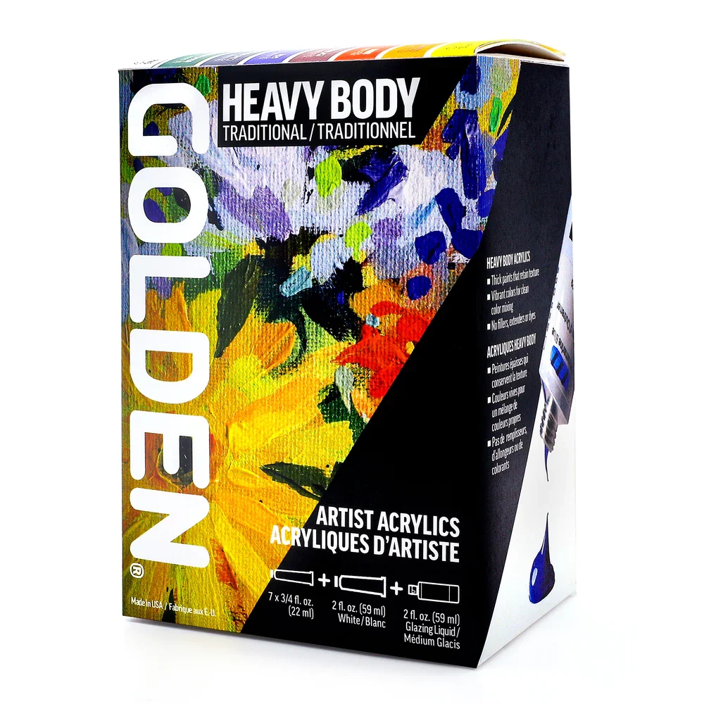 Golden - Heavy Body Traditional (Set de acrílicos + barniz) | Snel geleverd