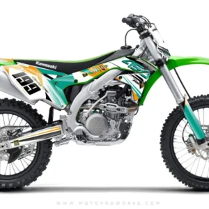 Premium UV-Beschermende Kawasaki GRAPHICS - "GOFAST" (minty)
