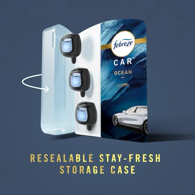 Febreze Car 0.07-oz Platinum Ice Dispenser Air Freshener tweepak