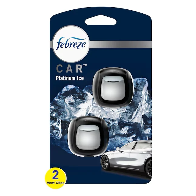 Febreze Car 0.07-oz Platinum Ice Dispenser Air Freshener tweepak