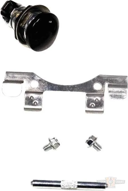 Gloss Black Round Push Button Fuel Door Release Kit Harley-Davidson