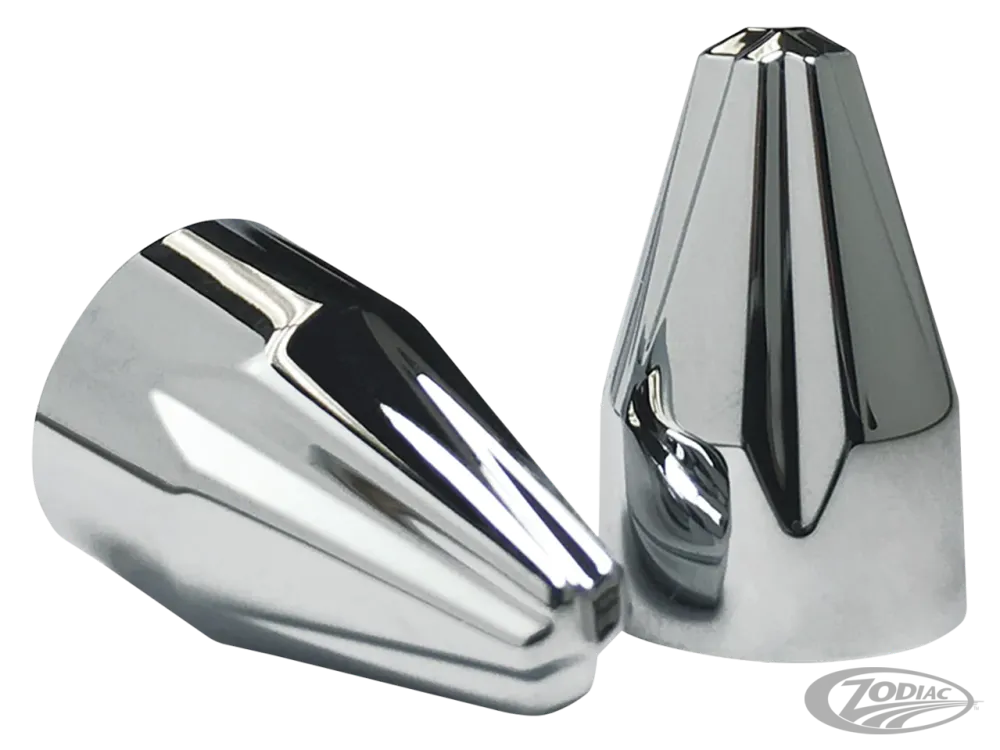 Fluted Spike Bolt Cap Kit Zwart Harley-Davidson