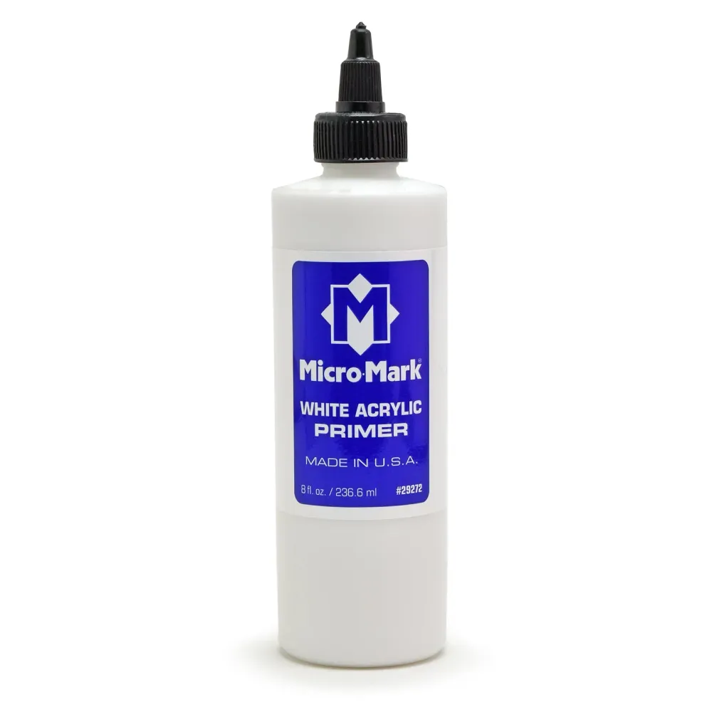 Micro-Mark White Plexiglas Primer, 8oz