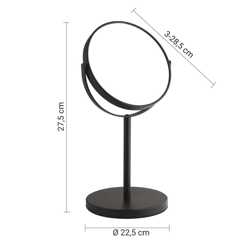 Anna double-sided magnifying mirror Gedy - Doffe Black