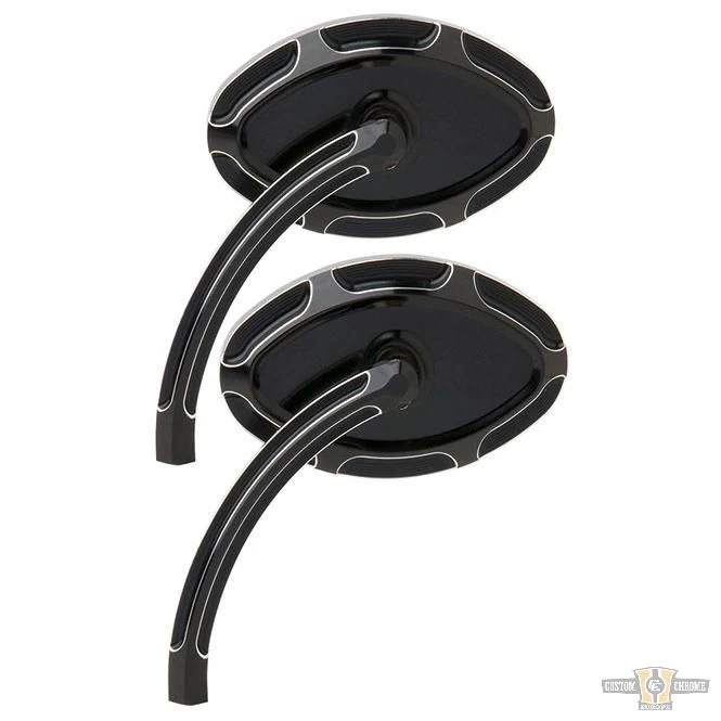 Beveled Cat Eye Mirror Koolzwart, Anodized Harley-Davidson