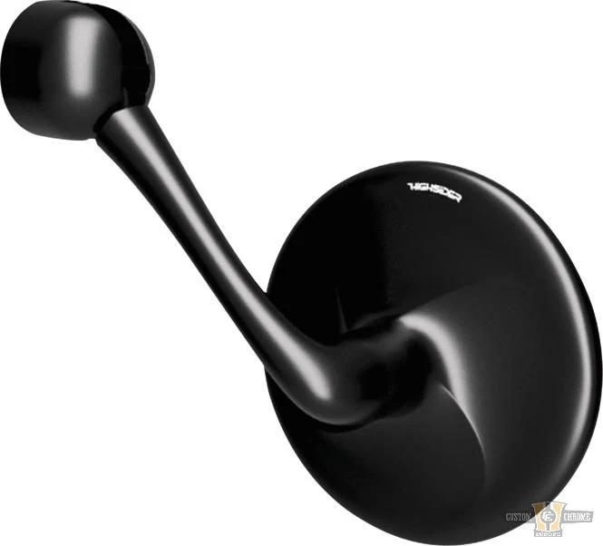 Classic Bar End Mirror Ravenzwart, Anodized Harley-Davidson