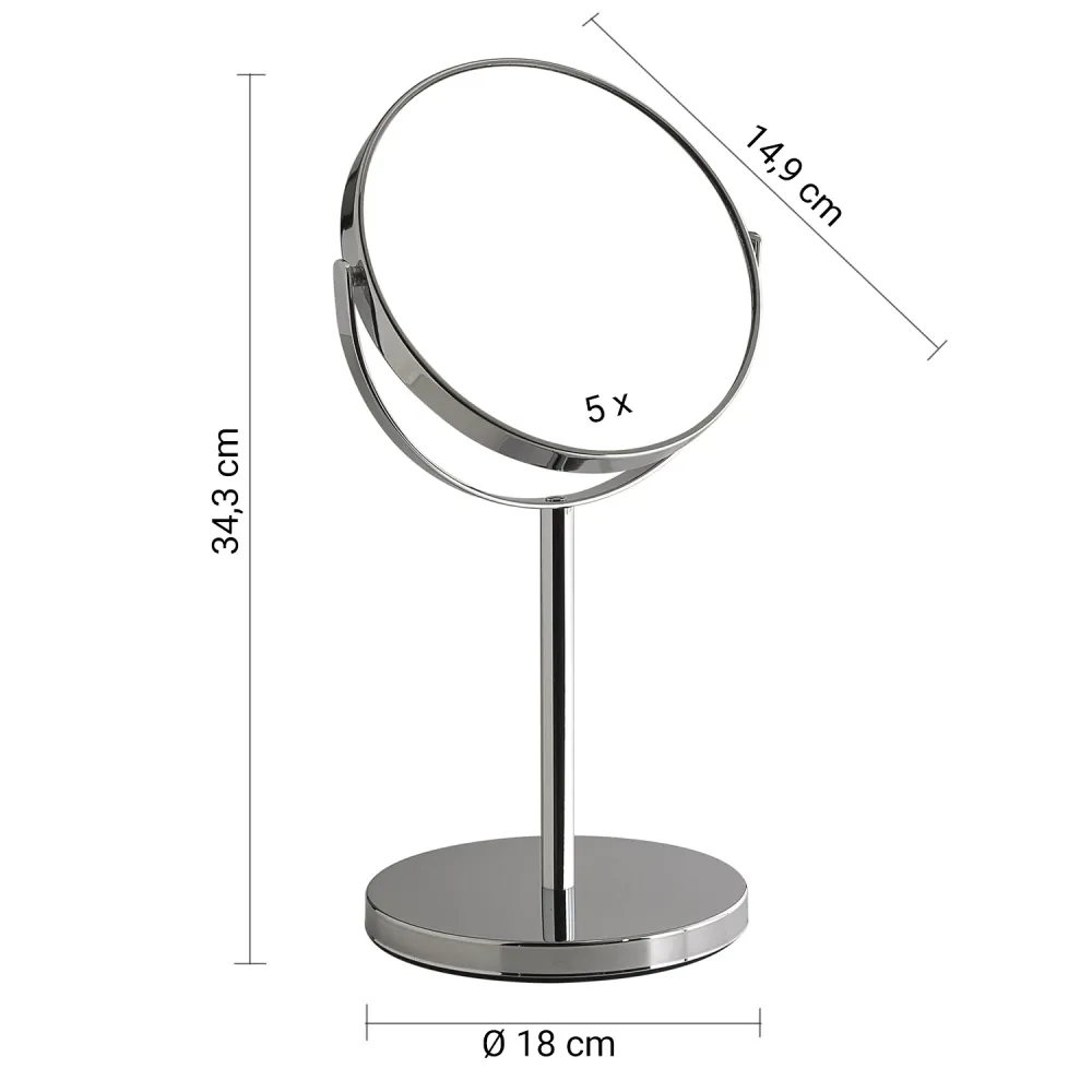 Double-sided magnifying mirror Anna Gedy - Chroom