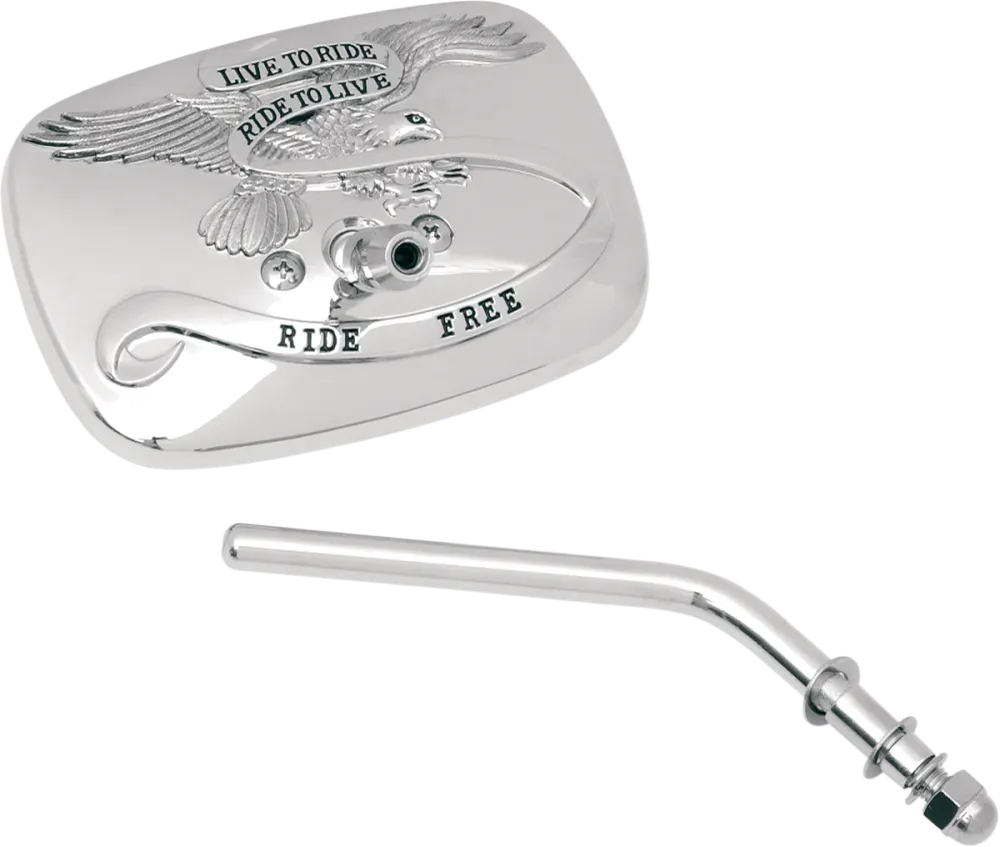 EMGO "LIVE TO RIDE" AANGEPAST MIRRORS MIRROR LTR CHM HARLEY RT