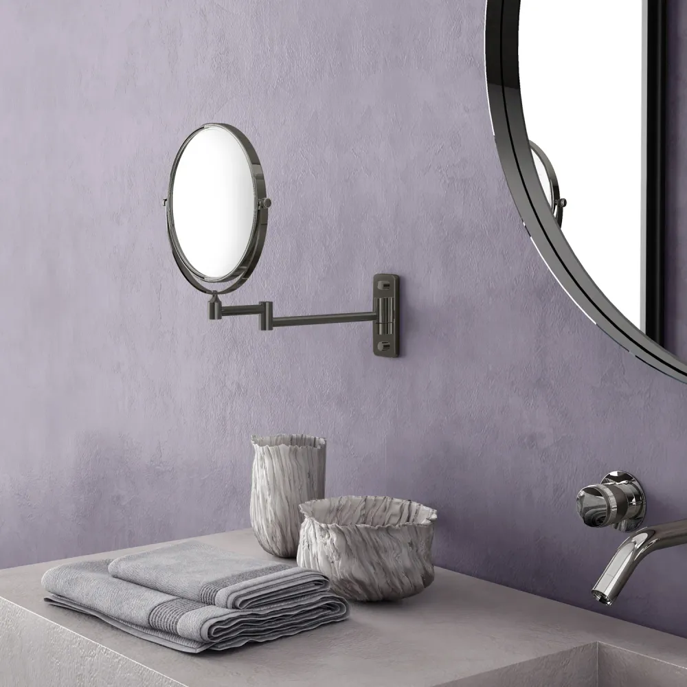 Gaia magnifying mirror Gedy - Gun Metalen