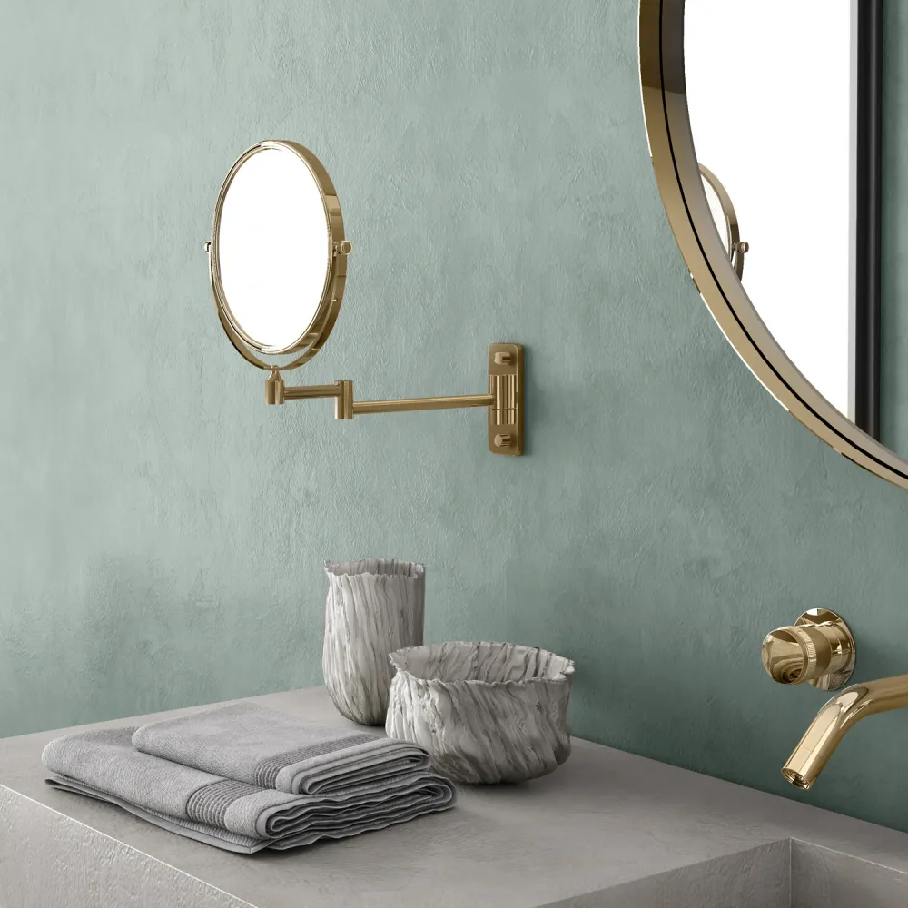 Gaia magnifying mirror Gedy - Matte Verguld