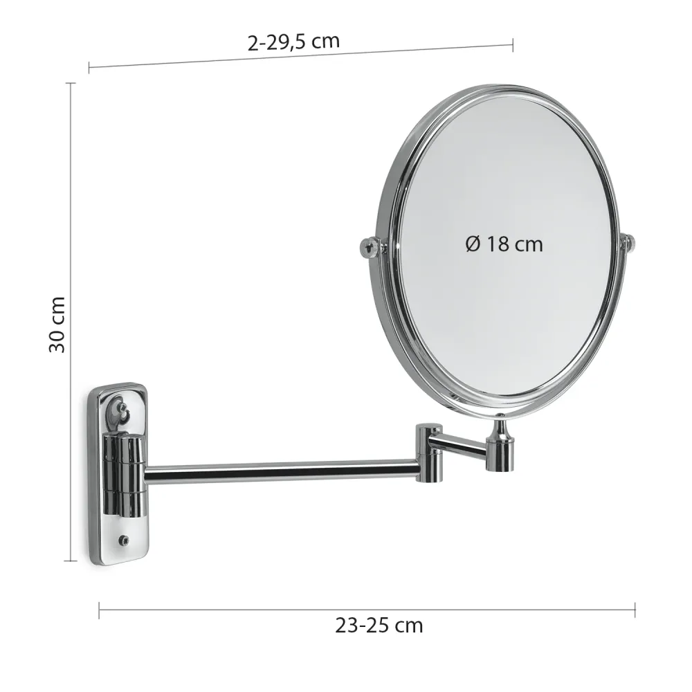 Gaia magnifying mirror Gedy Roestvast Steel - Chrome Plated