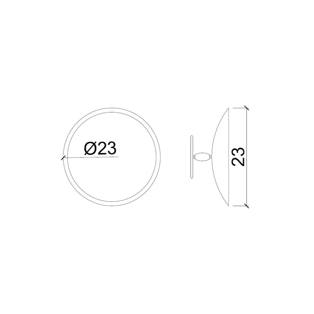 Magnifying mirror joint gluing 'Toeletta' line cm diam. 23 - Magnification X6 - Chrome-plated