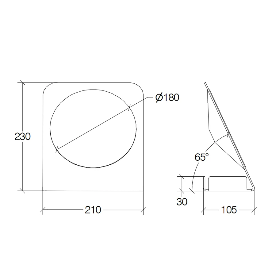 Magnifying mirror polished corrosiebestendig steel Lineabeta model Mevedo 5x magnification