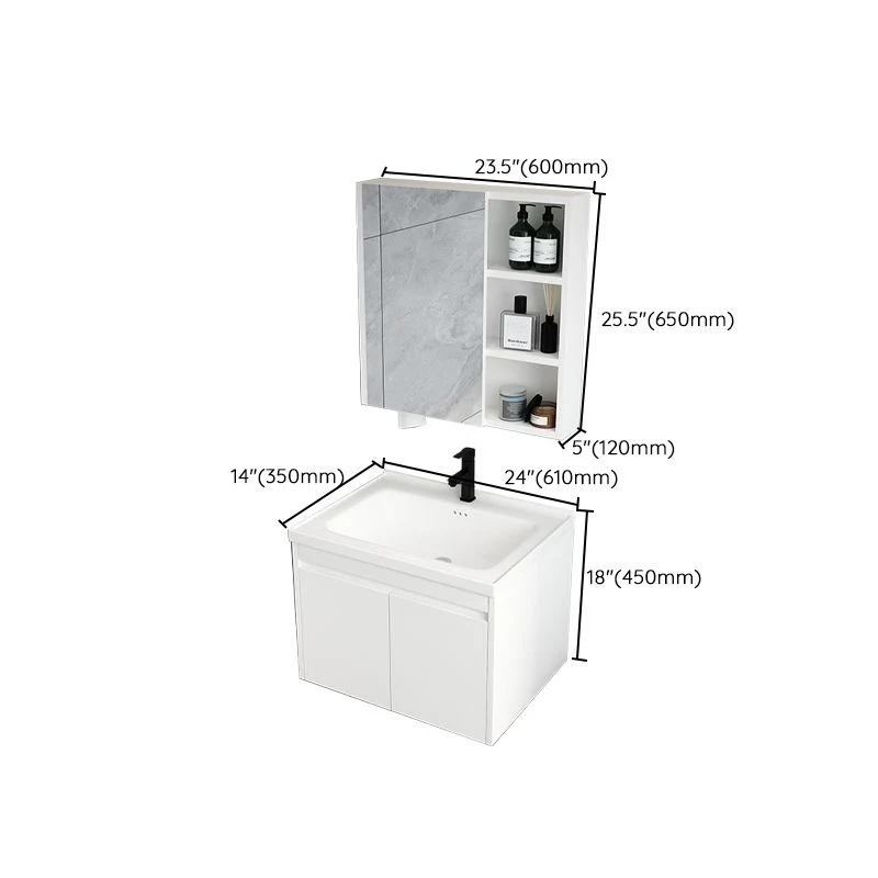 Mid Century Hedendaags Bathroom Vanity Wall Mount Bathroom Sink Vanity Mirror 20l