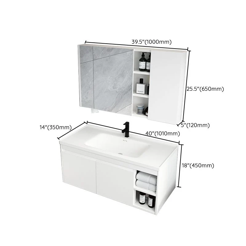 Mid Century Hedendaags Bathroom Vanity Wall Mount Bathroom Sink Vanity Mirror 20l