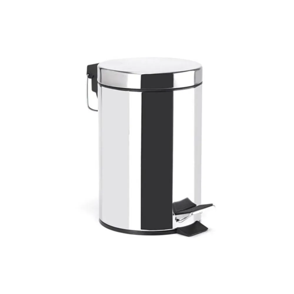 Outlet Version - 5L roestvrij steel pedal bin Mirror model chrome finish