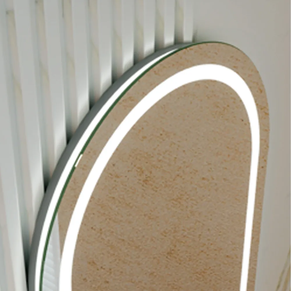 Oval mirror double lighting Eterea 50x80 met de hand antifog and 3 light tones