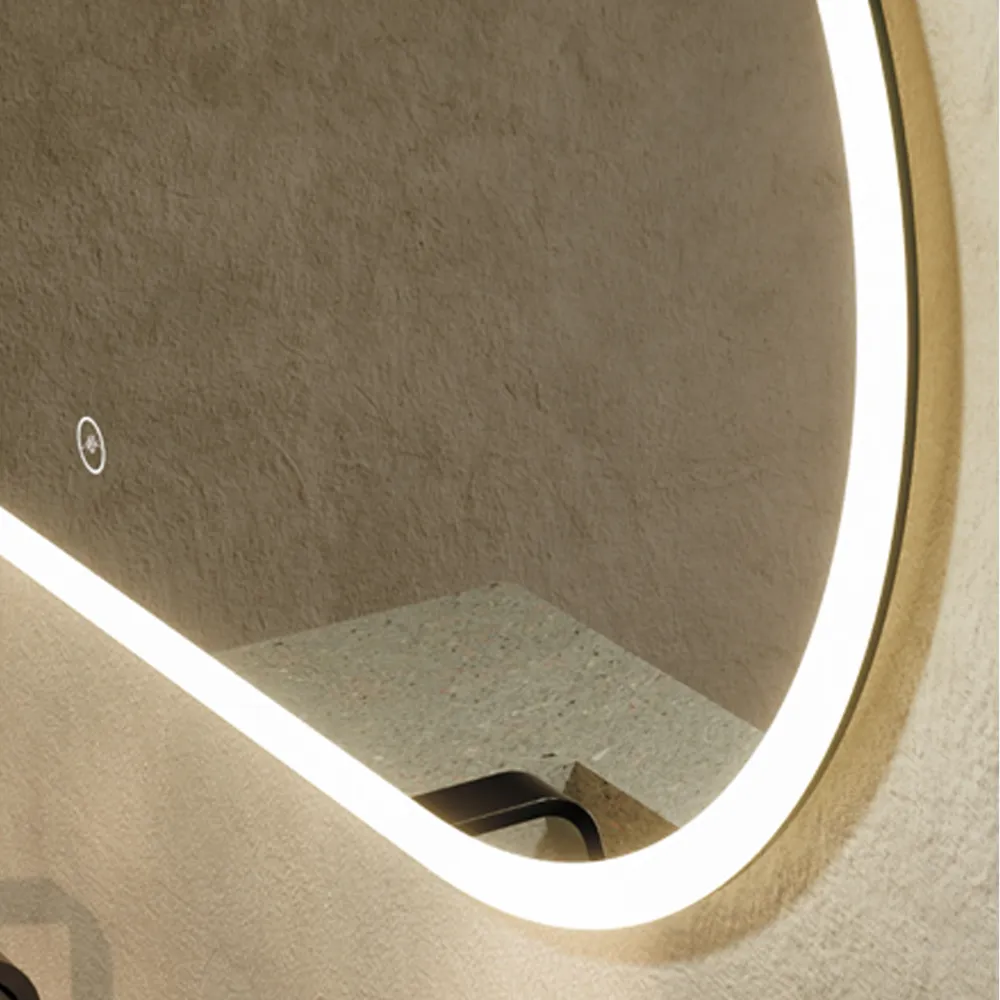 Oval mirror duo lighting Eterea 80x40 antifog and 3 light tones