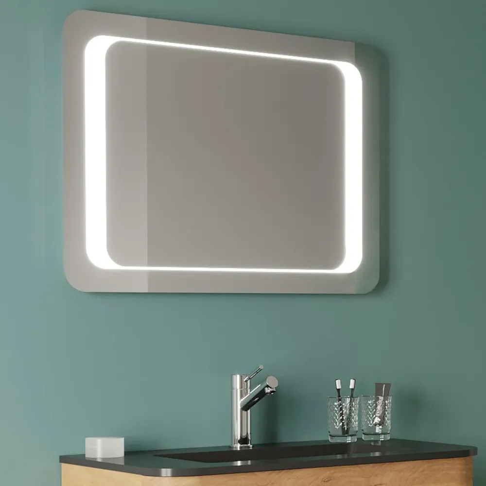 Rectangular mirror 80x60 cm Cubi&Co tweezijdig integrated LED