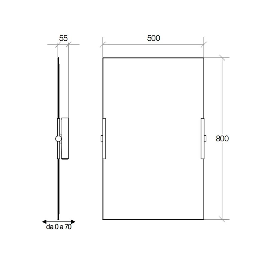 Rectangular tall instelbaar wall mirror polished edge from Lineabeta Speci cm 64x80