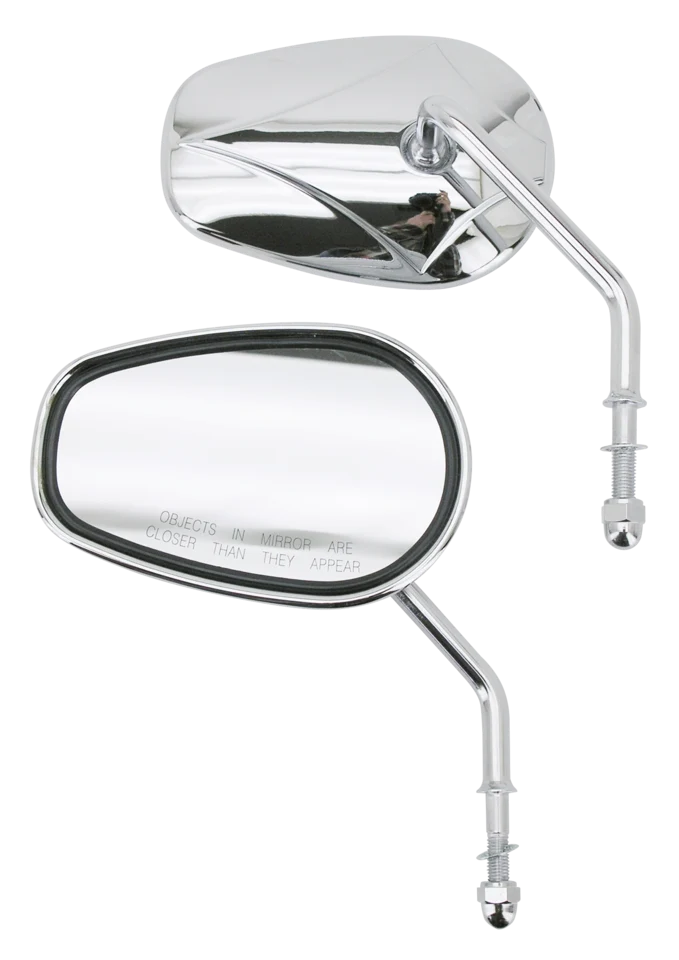 Retrovisor Cromado Con Logotipo De Diamante Para Harley Davidson