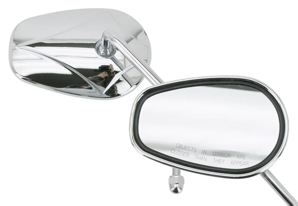Retrovisor Cromado Con Logotipo De Diamante Para Harley Davidson