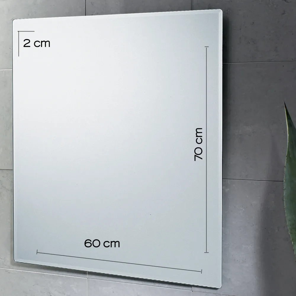 Reversible beveled mirror 60x70 cm William model Gedy