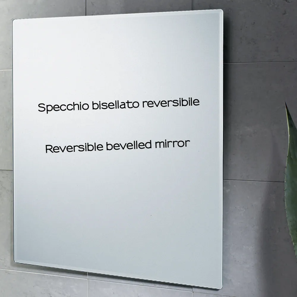 Reversible beveled mirror 60x70 cm William model Gedy