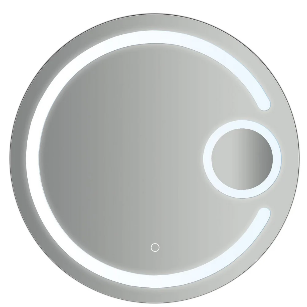 Round mirror dubbel integrated LED touch switch diameter 70 cm