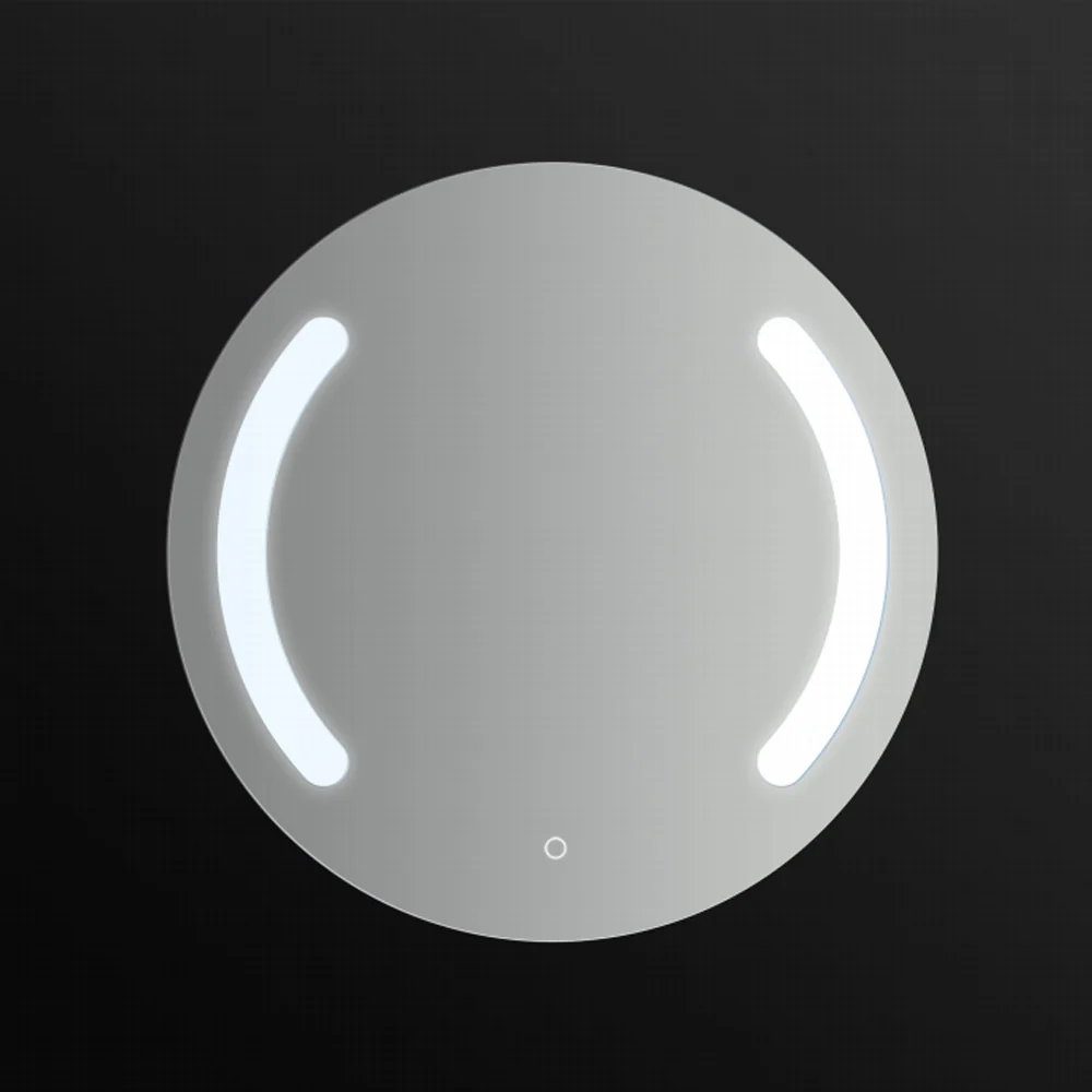Round mirror dubbel integrated side LED strip touch activation diameter 60 cm