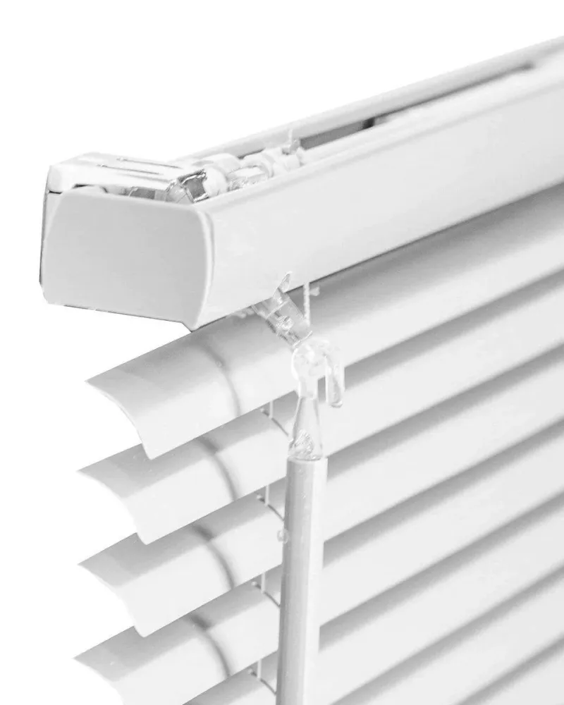 SABER SELECT 1 . Ivoor Cordless Vinyl Mini Blinds (70 . x 48 .)