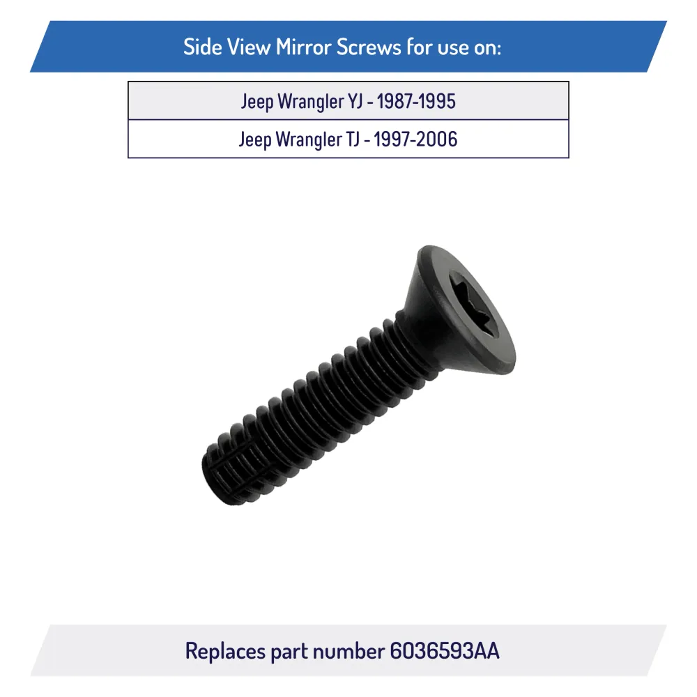 Side View Mirror Screws Jeep Wrangler YJ TJ 1987-2006 - 6036593AA