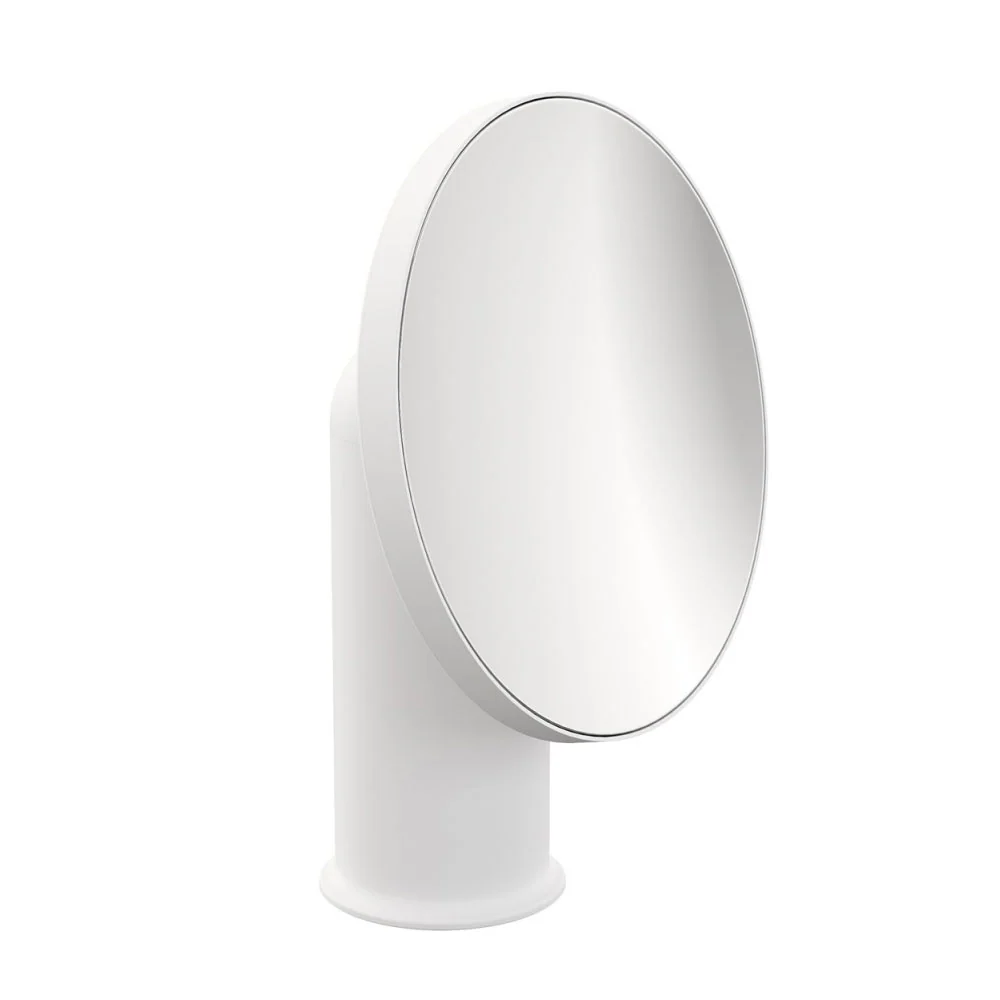 Tabletop magnifying mirror RVS from 'Geyser' collection Cosmic - Satin white