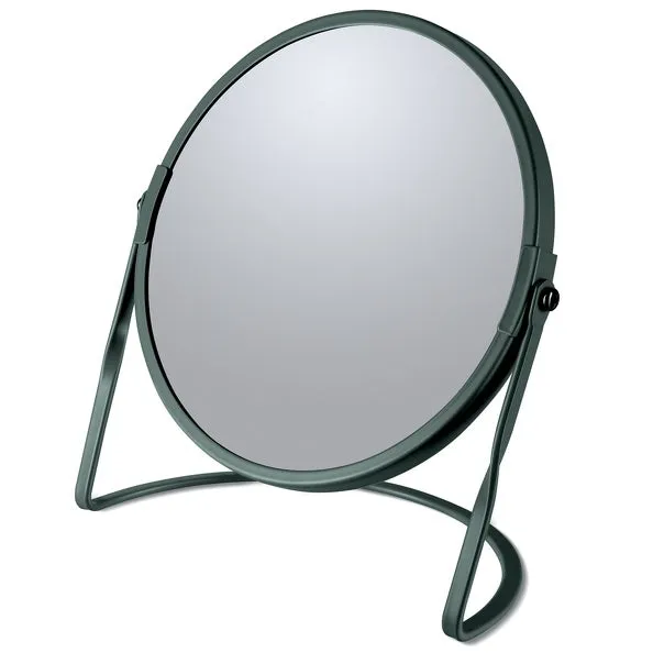 Tabletop magnifying mirror on staalsoort base Akira model dark green color