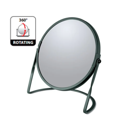 Tabletop magnifying mirror on staalsoort base Akira model dark green color