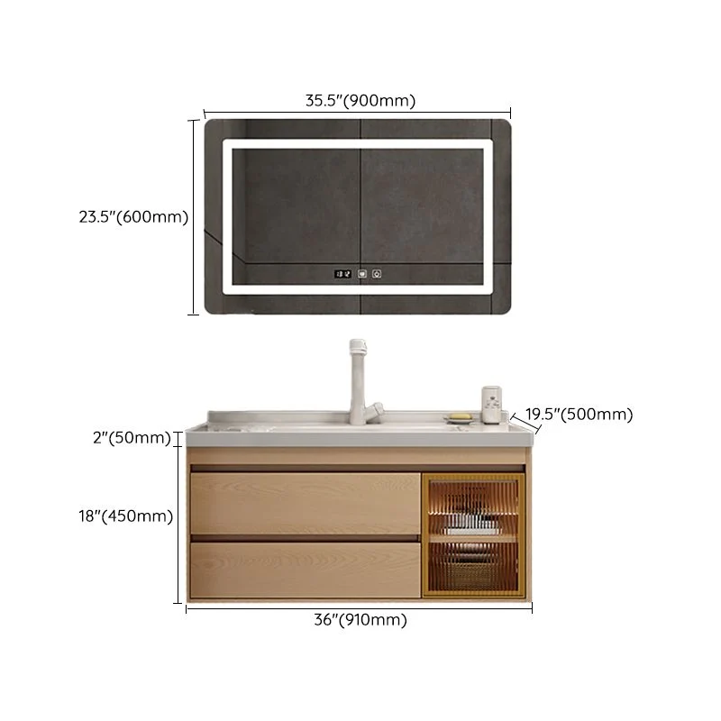 Wall Mount Vanity Mirror Los Sink Rectangle Door Wood Vanity Drawers 24l
