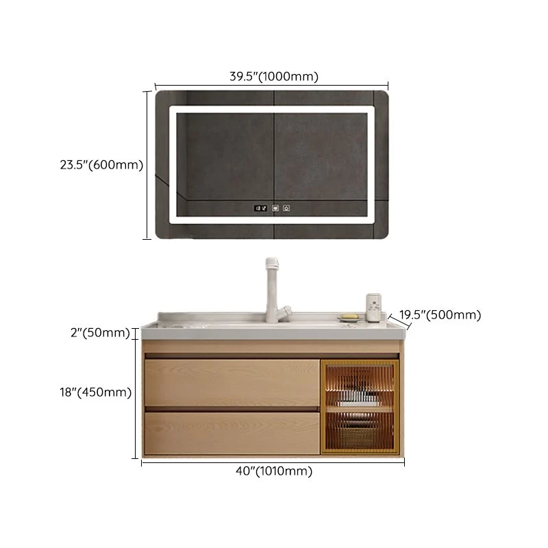 Wall Mount Vanity Mirror Los Sink Rectangle Door Wood Vanity Drawers 24l