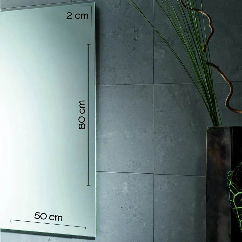 William mirror glansrijk edge 50 x 80 cm Reversible - Gedy