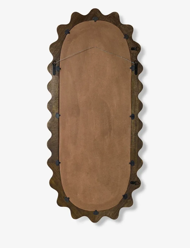 WOODEN RIPPLE MIRROR