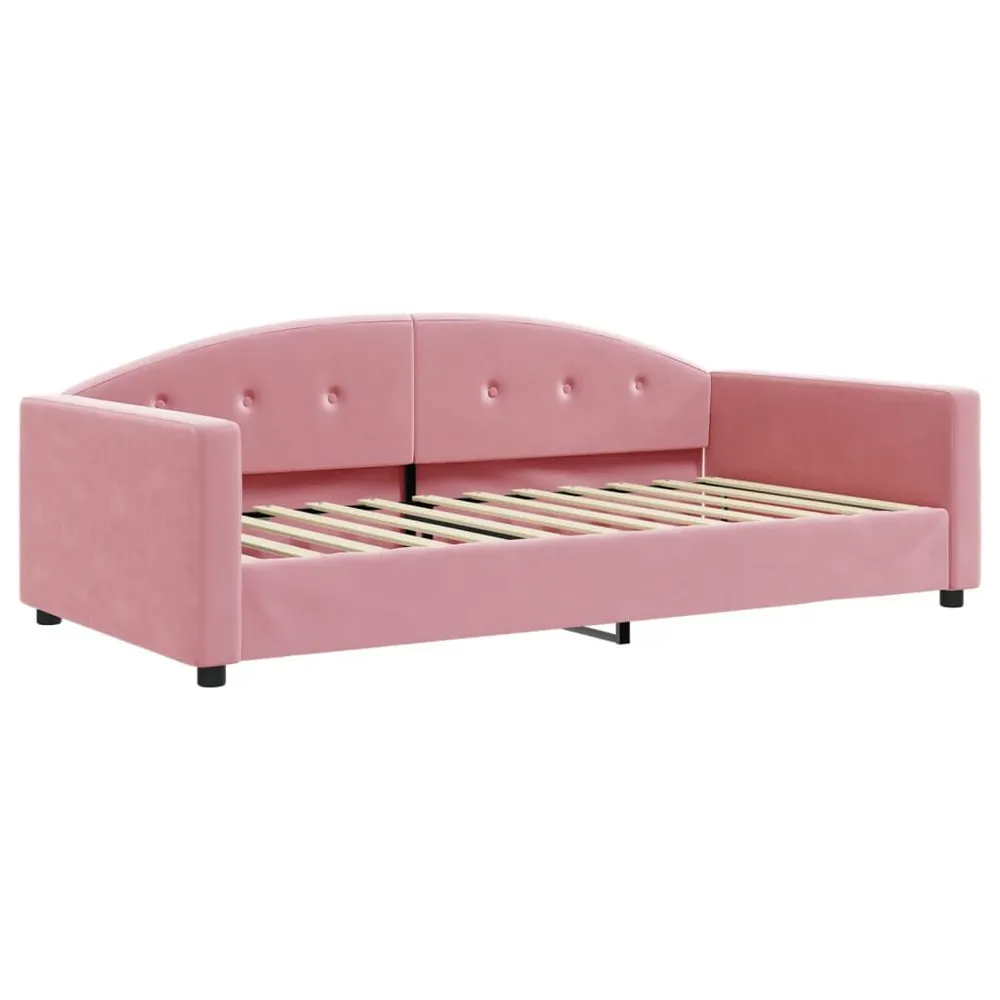 Camper Keukenkast Slaapbank met matras 100x200 cm fluweel roze