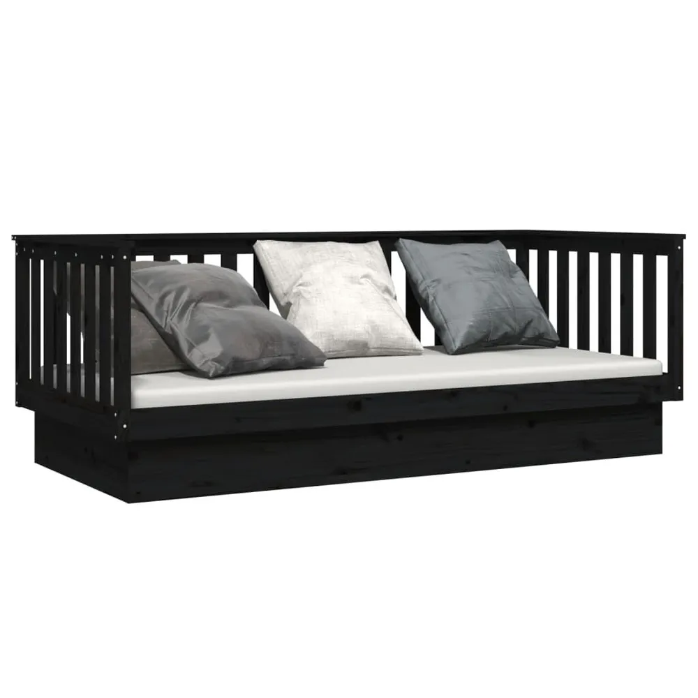 Caravan Matras Slaapbank 80x200 cm massief grenenhout zwart