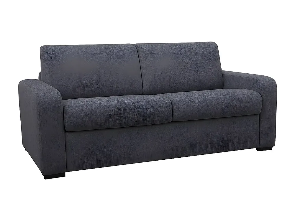 Caravan Opbergnet Express-slaapbank van antracietgrijze stof, bed met latten 140 cm, dikte 14 cm BEVIS