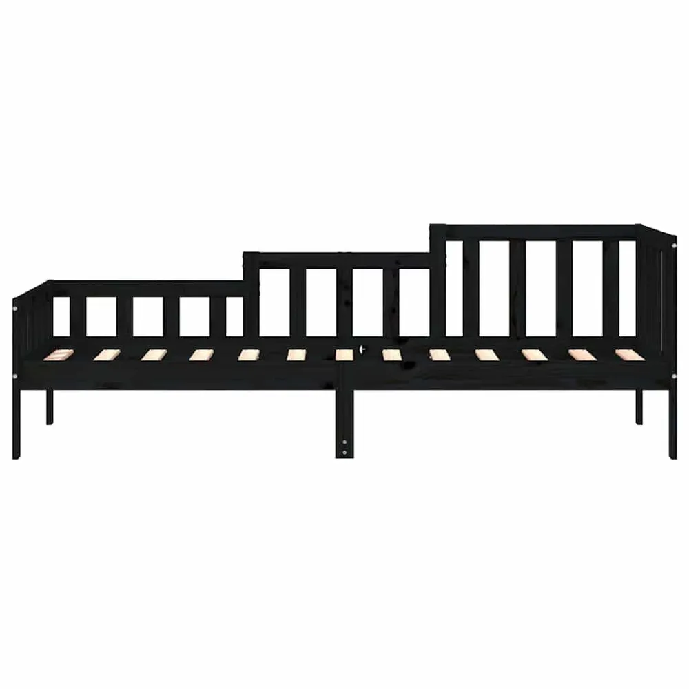 Caravan Opbergnet Slaapbank 80x200 cm massief grenenhout zwart