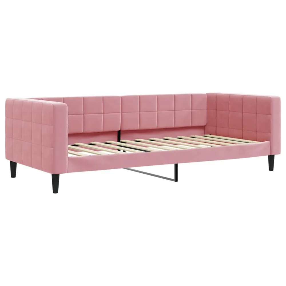 Caravan Opbergnet Slaapbank 90x200 cm fluweel roze