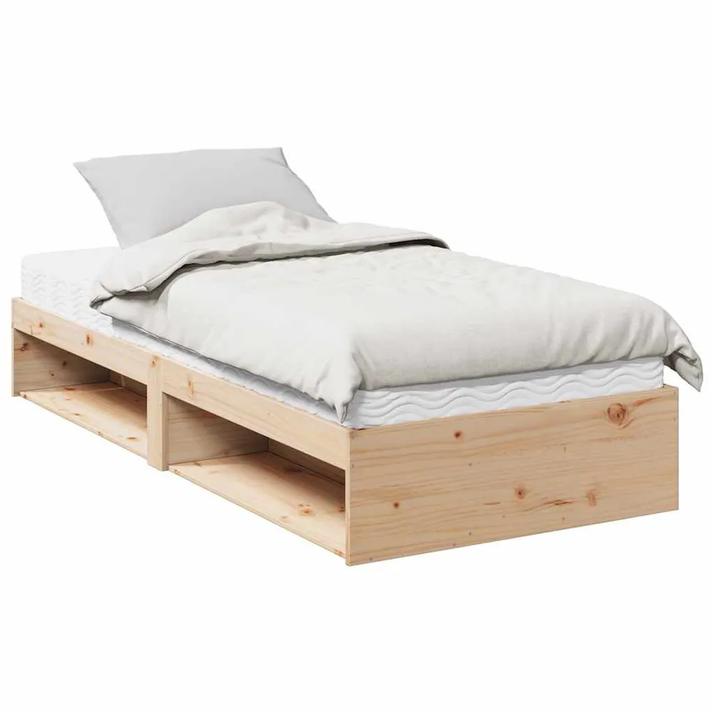 Caravan Opbergnet Slaapbank met matras 80x200 cm massief grenenhout